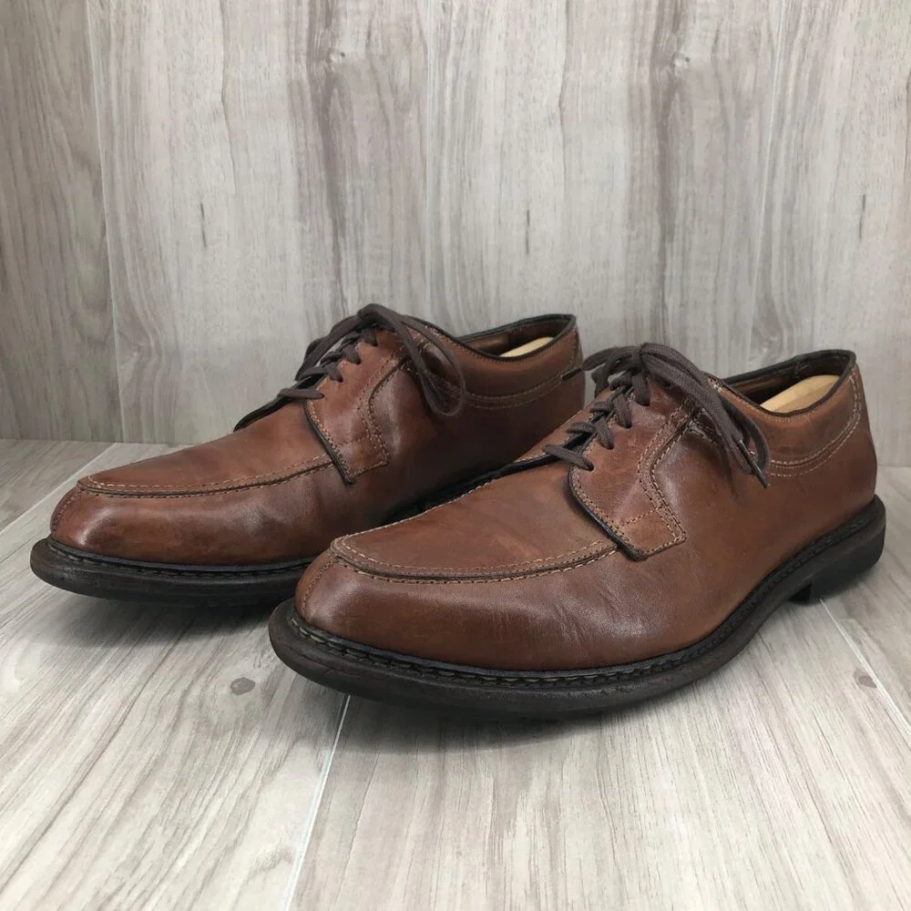 Allen Edmonds Shoes Mens 11B Wilbert Brown Leather Lace Up Derby Oxfords